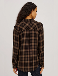 Hunter Plaid Flannel, Almond Black