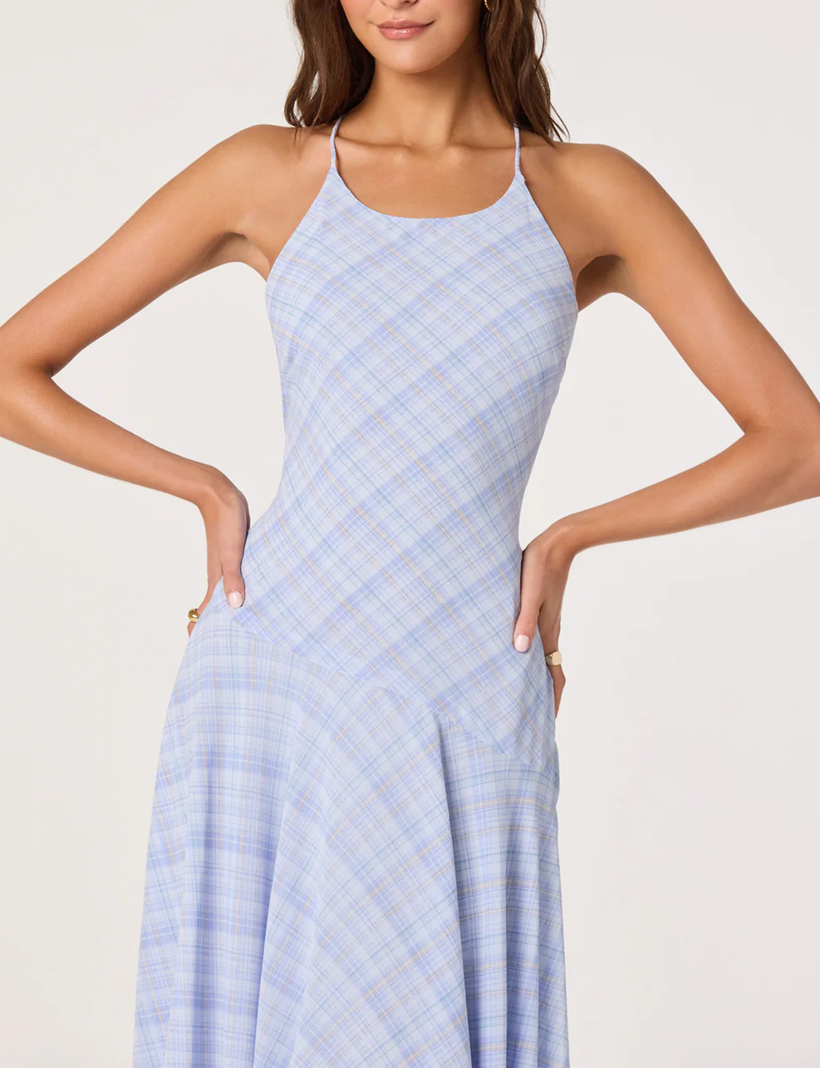 Ginny Dress, Blue Plaid