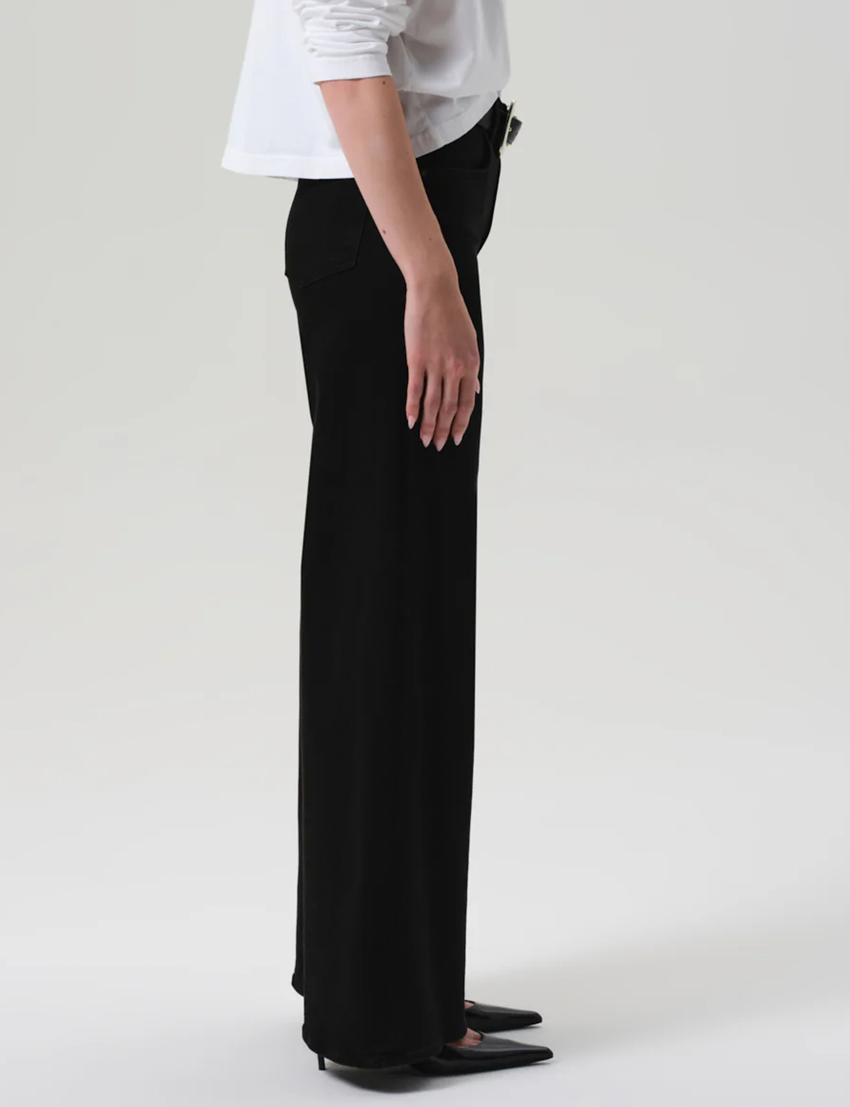 Lyra Long Wide Leg, Plush Black