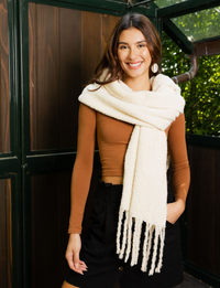 Knit Scarf, Ivory