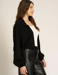 Nieves Seamed Shrug, Black