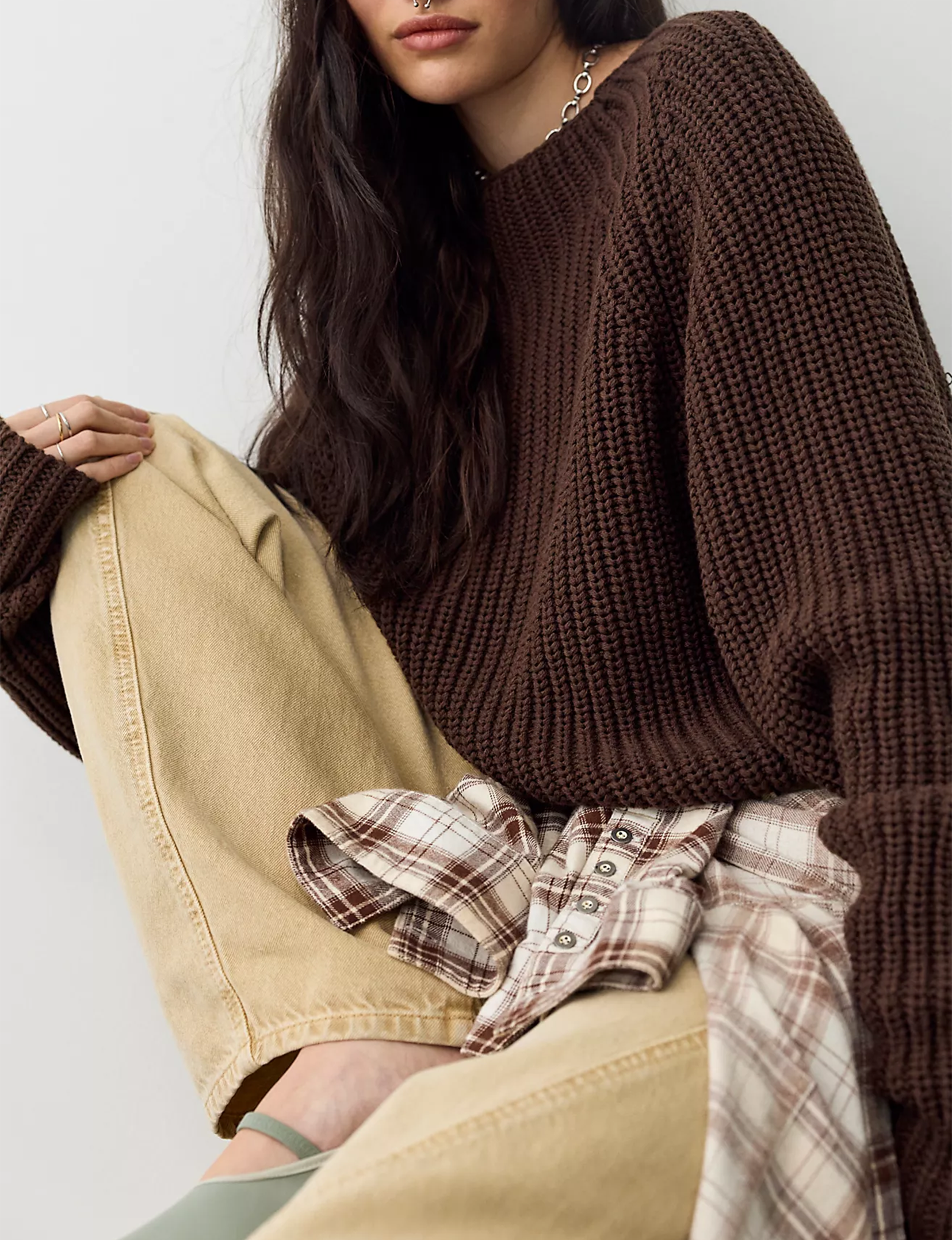 Low Tide Pullover Cardi, Chocolate