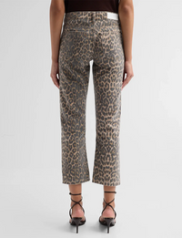 Mid Rise Blondie Crop, Leopardo