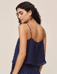 Pintuck Camisole, Nautical Night
