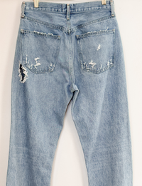 AGoldE '90s Mid Rise Distressed Jean, Fall Out