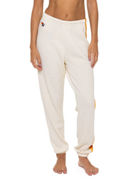 5 Stripe Sweatpants, Vintage White/Multi