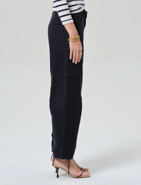 Marcelle Low Slung Cargo Pants, True Navy
