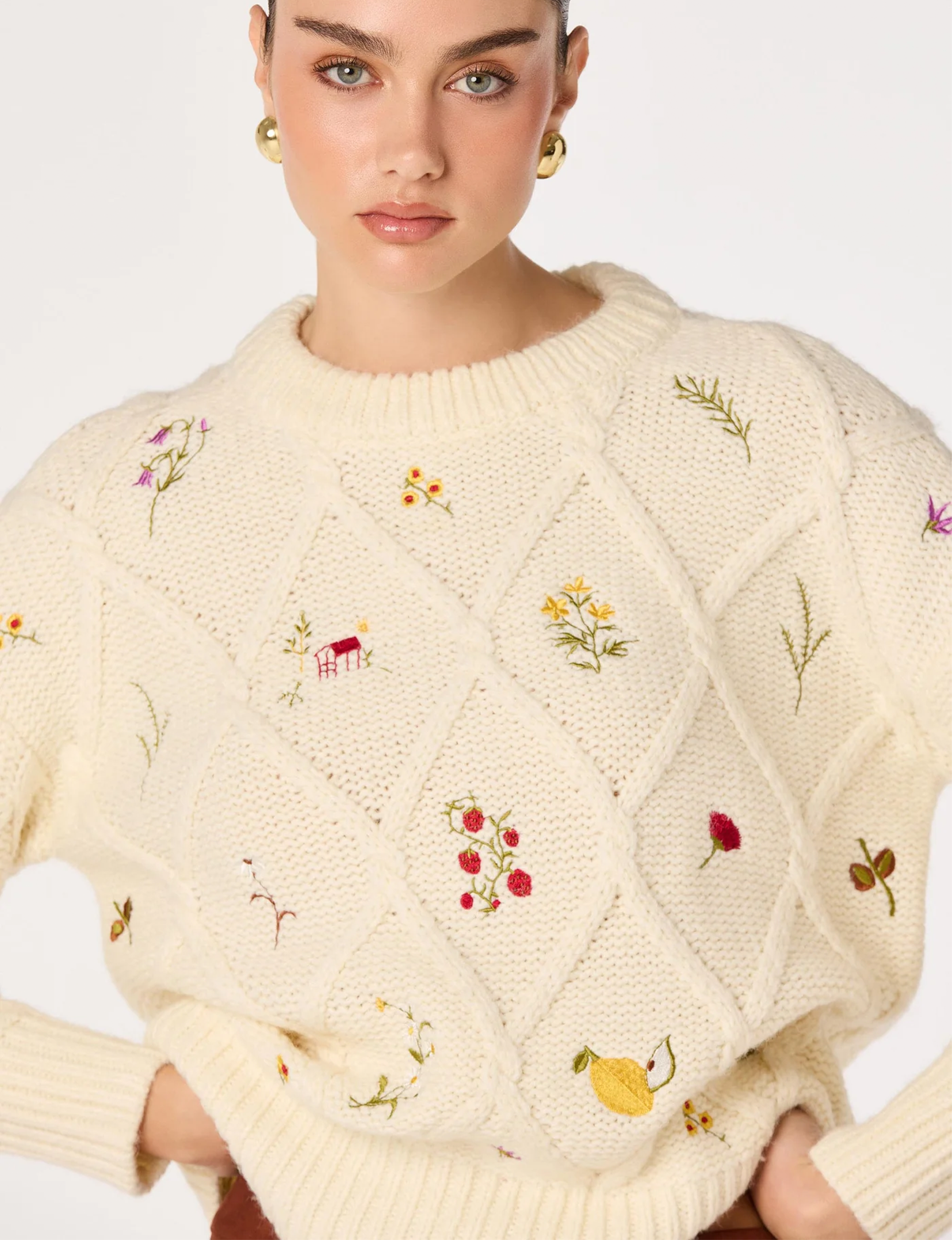 Rose Sweater, Ivory