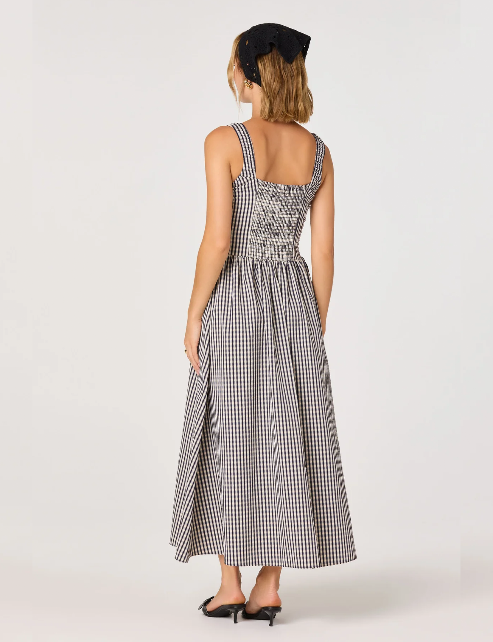 Temperance Dress, Black/Gingham