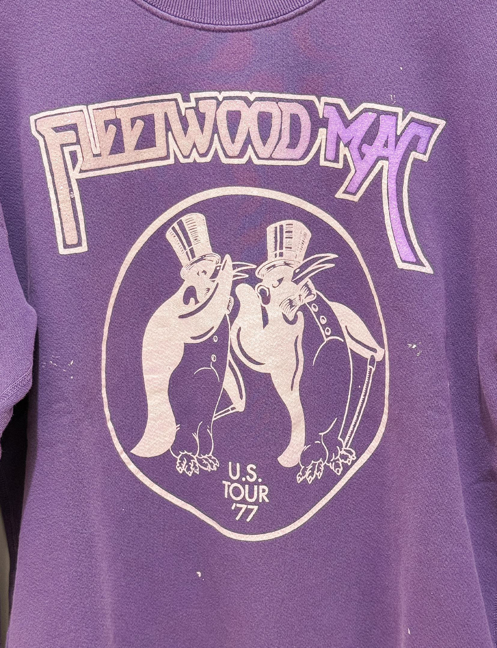 Fleetwood Mac U.S. Tour '77 Crew Fleece, Plum