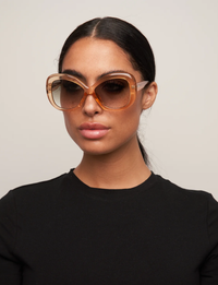 Esme Sunglasses, Gold/Green Fade