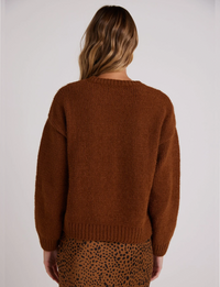 Drop Shoulder Sweater, Bronzed Maple