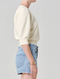 Pleated Crew, Cream