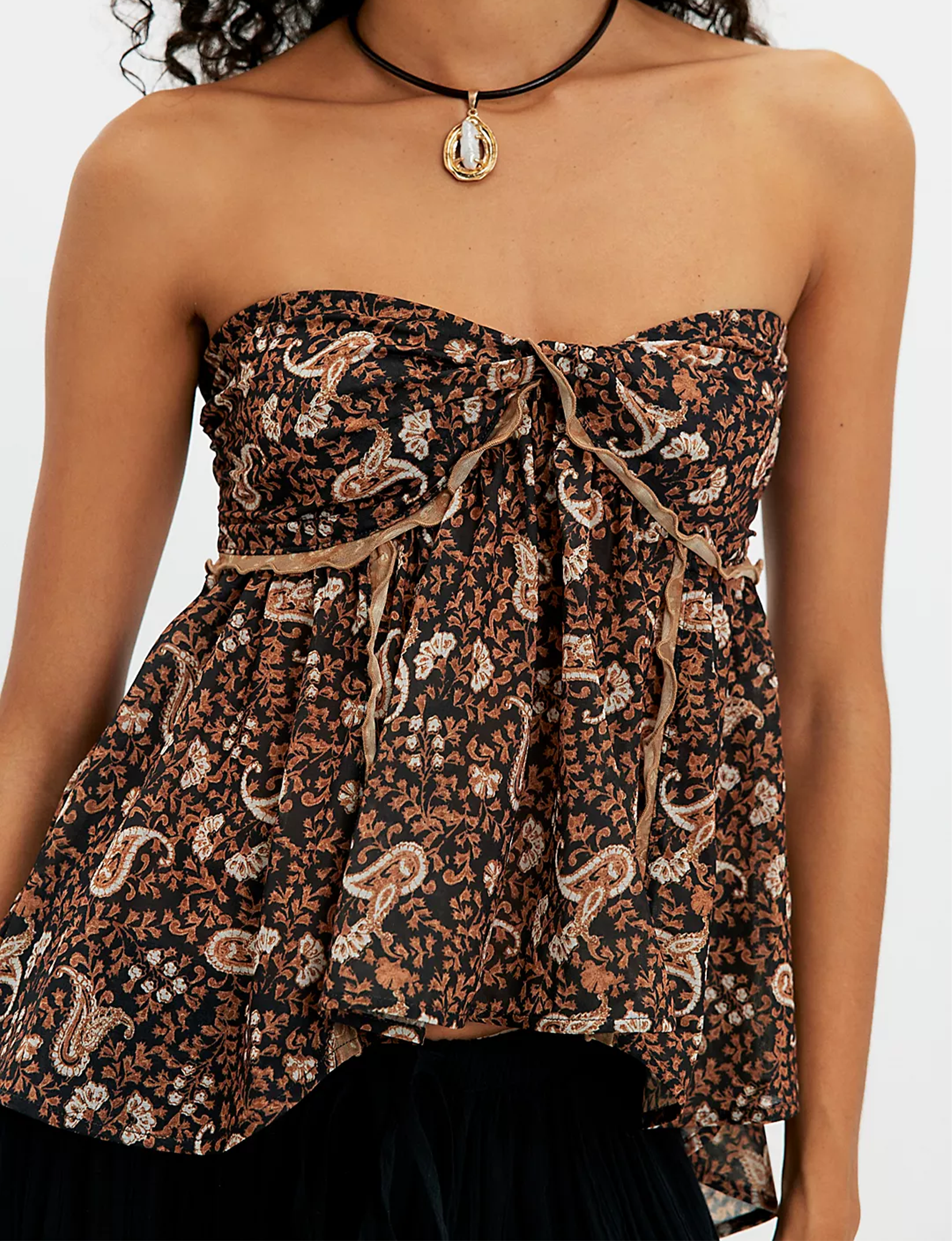 Malia Tube Top, Black/Combo