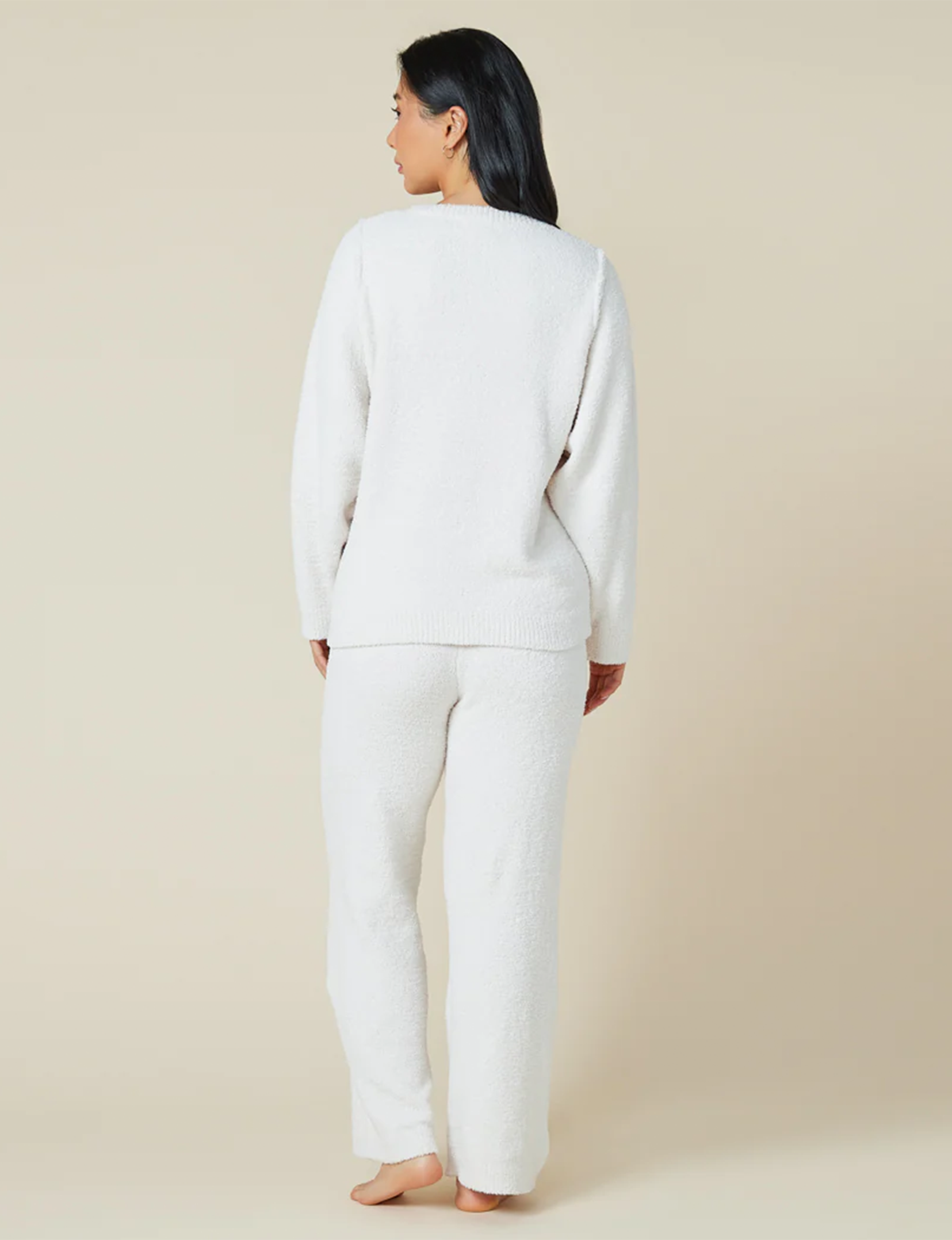 Marshmallow Reverse Seam Bracelet Lounge Set, Almond