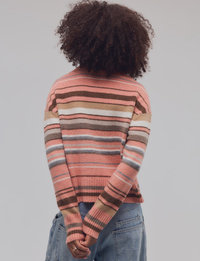 Trading Up Striped Polo, Peach/Combo