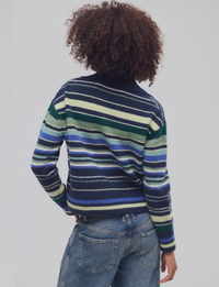 Trading Up Striped Polo, Navy/Combo