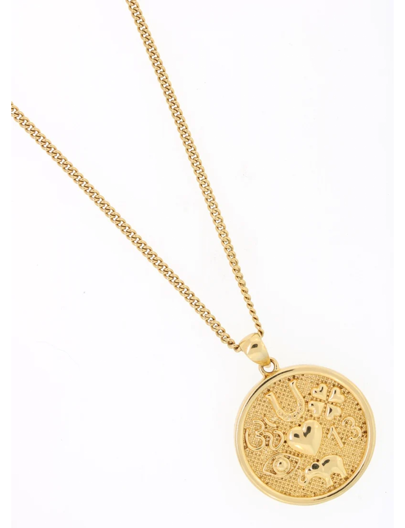 Lucky Pendant Necklace, Gold