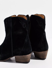 New Frontier Western Boot, Black Suede