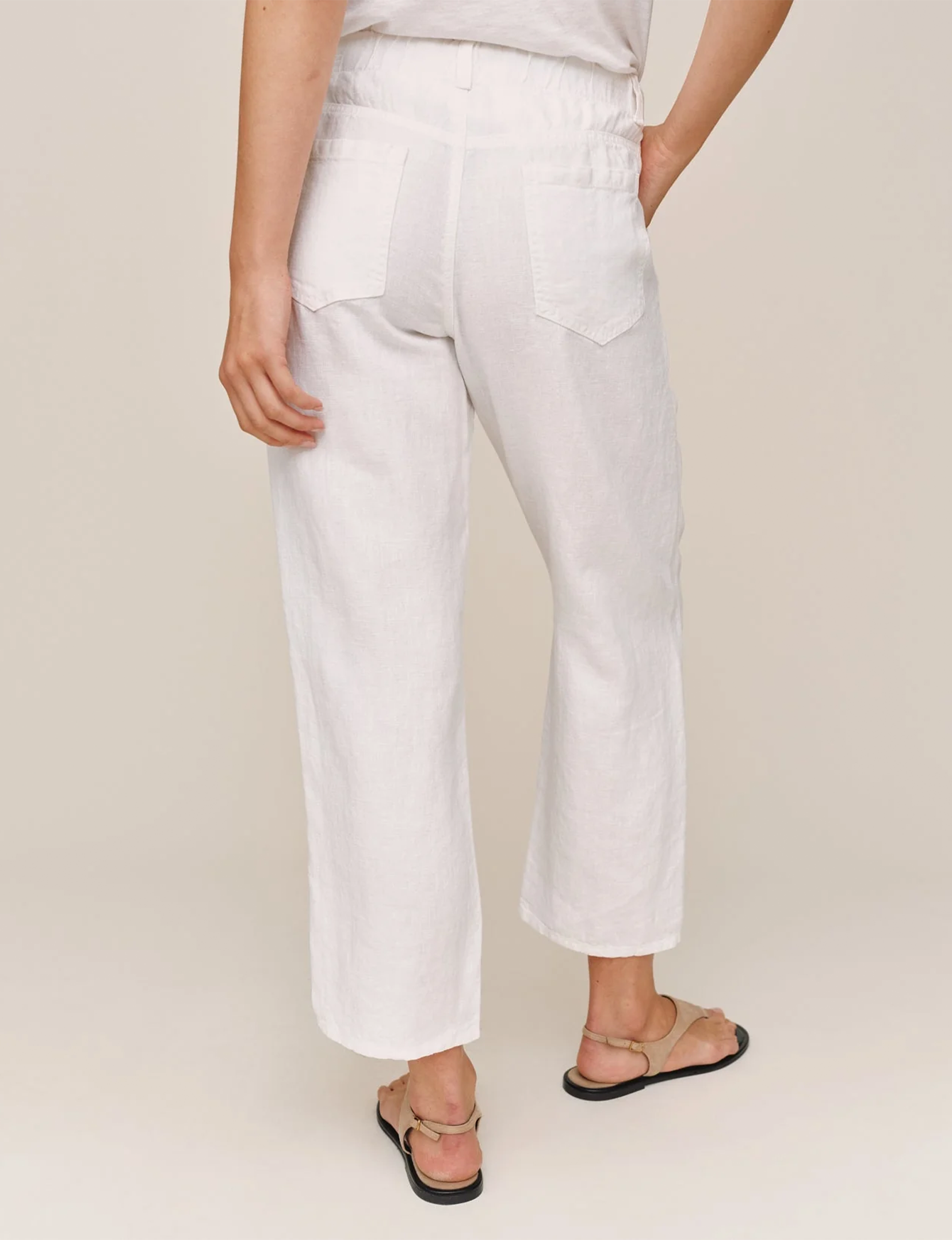 Soft Barrel Pant, White