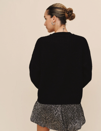 Placket Sweater, Black