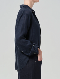 Kayla Shrunken Shirt, True Navy