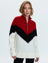 Maribel Half -Zip Sweater, Chevron