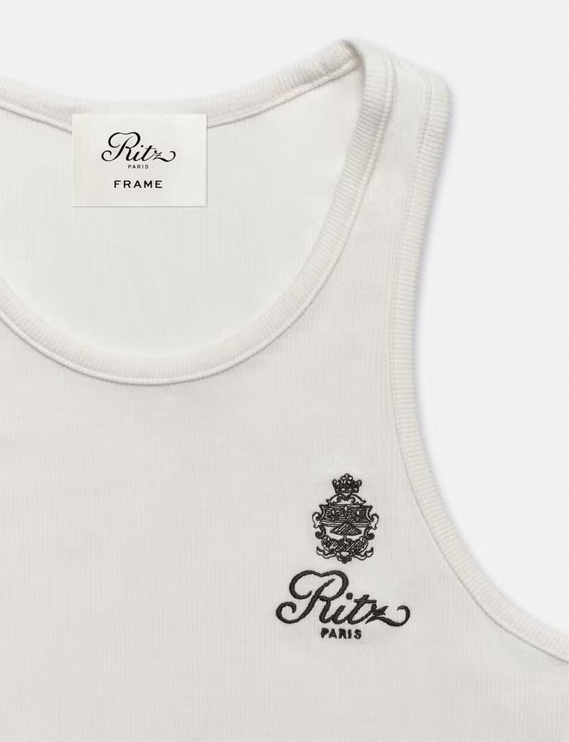 Ritz Rib Tank, White