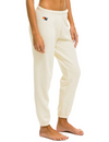 5 Stripe Womens Sweatpants in Vintage White with Grey