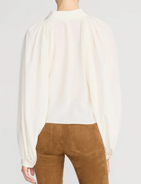 Silk Gala Shirt, Cream