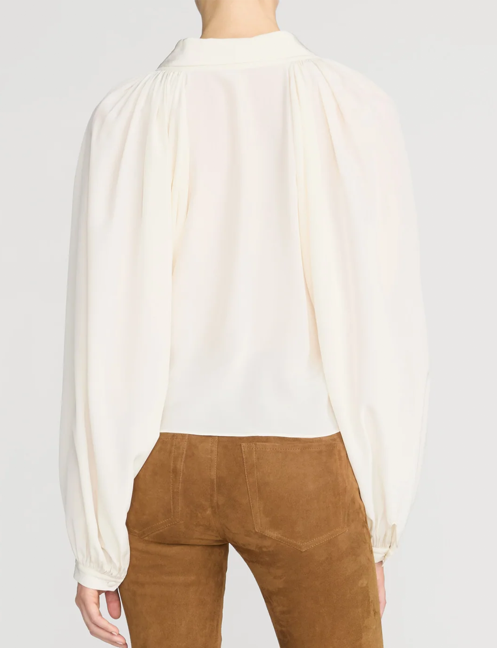Silk Gala Shirt, Cream