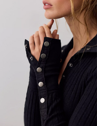 WTF Surplus Cuff Top, Black