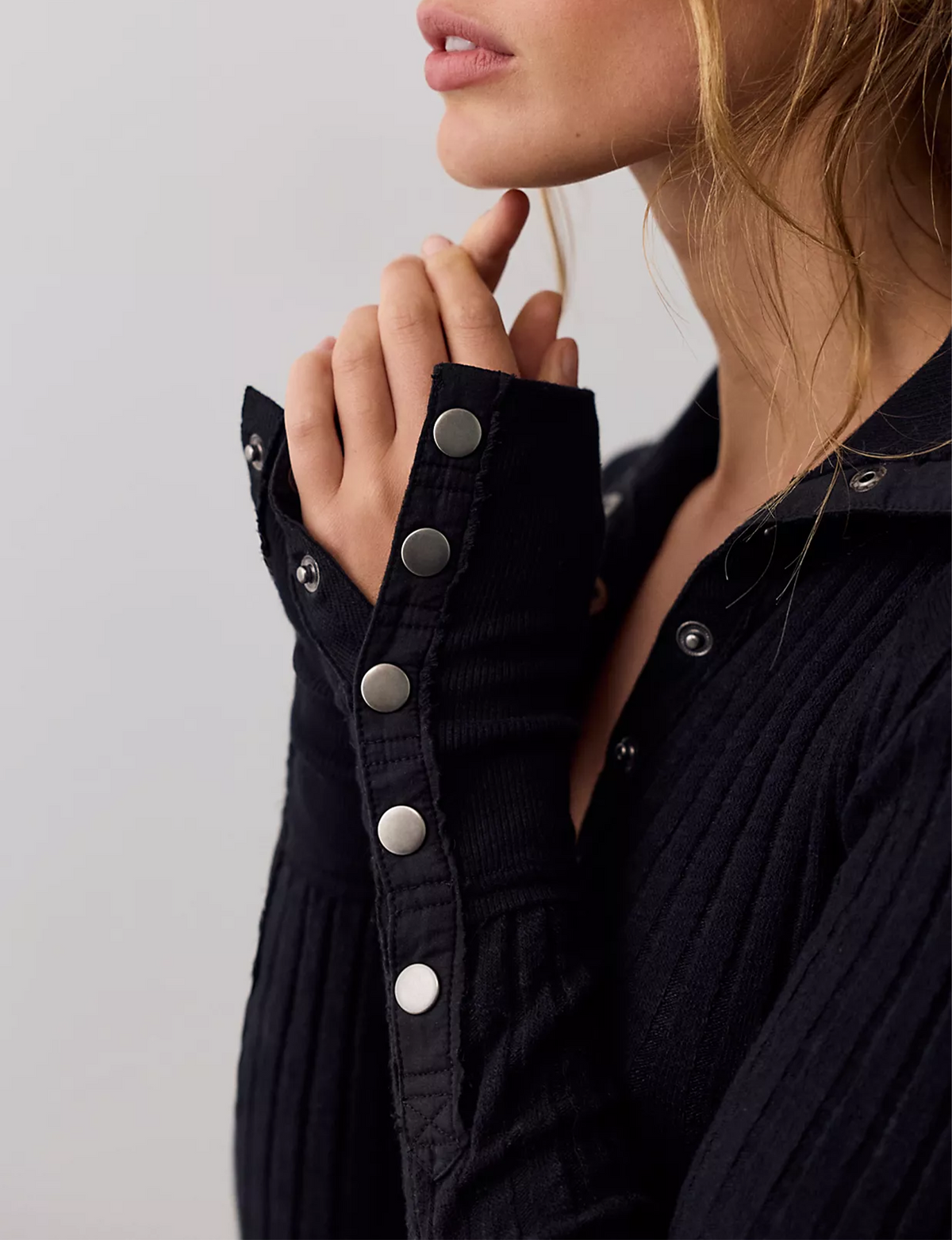 WTF Surplus Cuff Top, Black