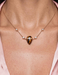 Solstice Necklace, Tiger Eye