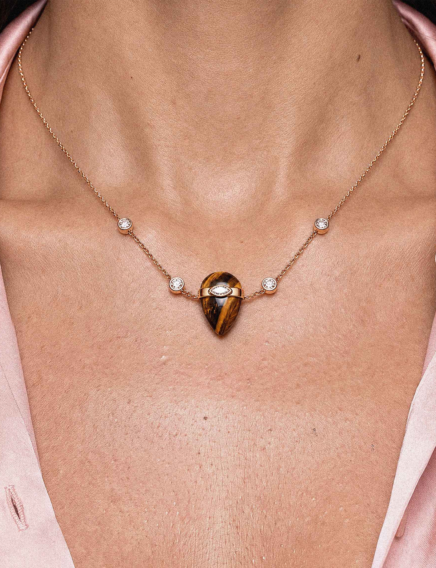 Solstice Necklace, Tiger Eye