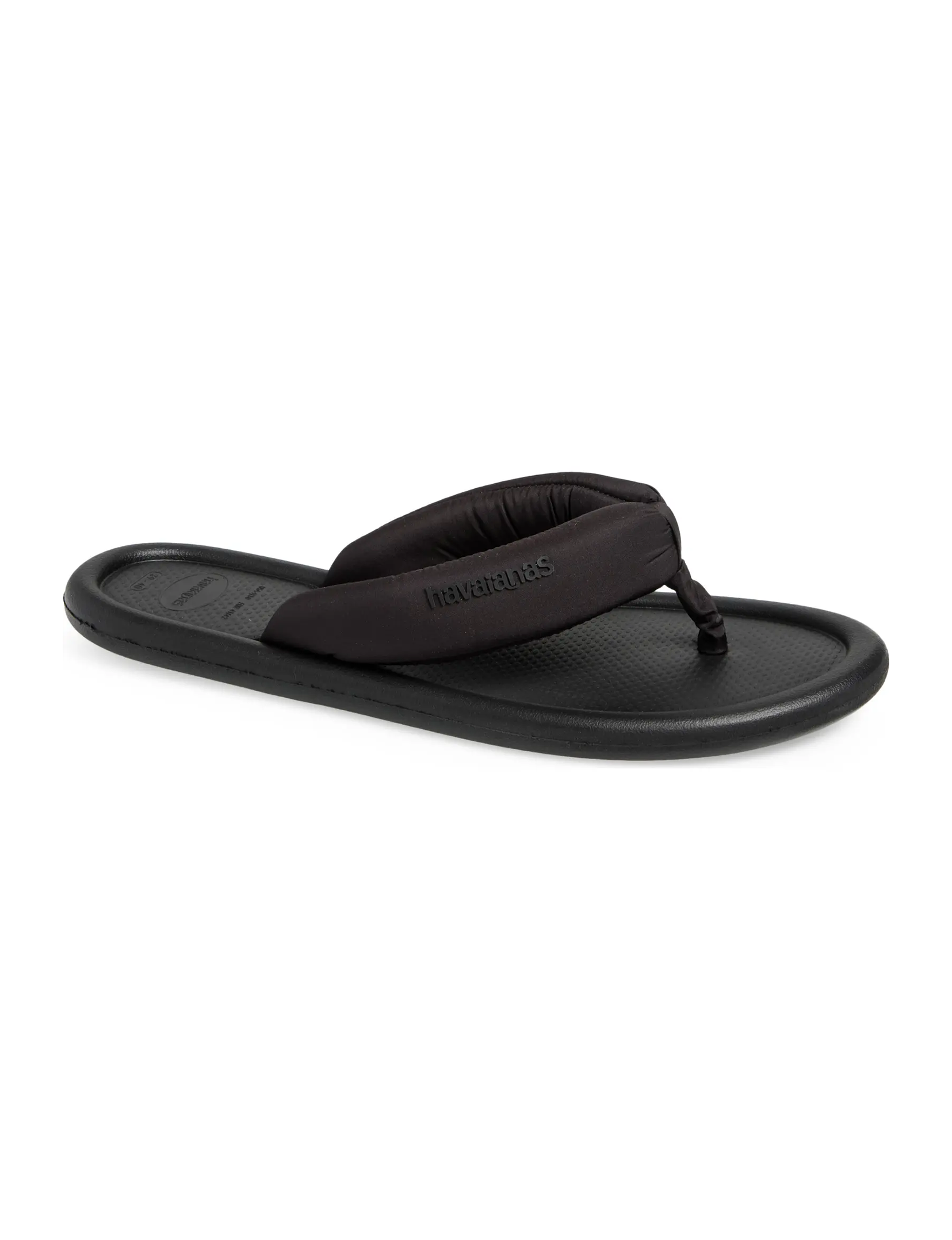 Puffed Up Flip Flops, Black