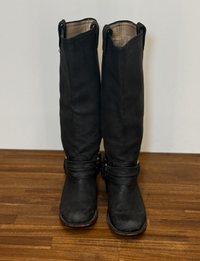 Frye Tall Harness Boots, Black Leather