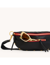 Charles Medium Crossbody, Black/Brushed Gold