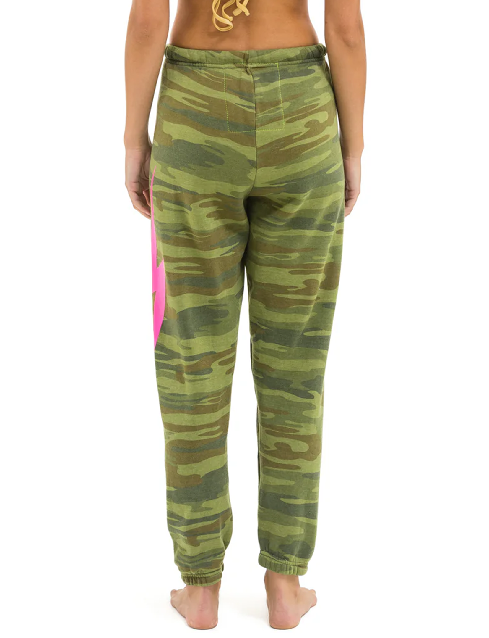 Bolt Sweatpants, Camo/Neon Pink