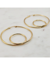 Double Loop Hoops, Gold