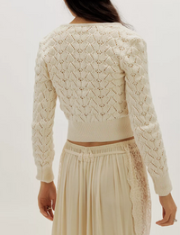 Pretty In Pointelle Cardi, Ivory