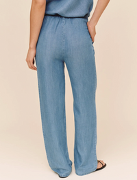 Wide Leg Drawstring Pant, Indigo Harbor