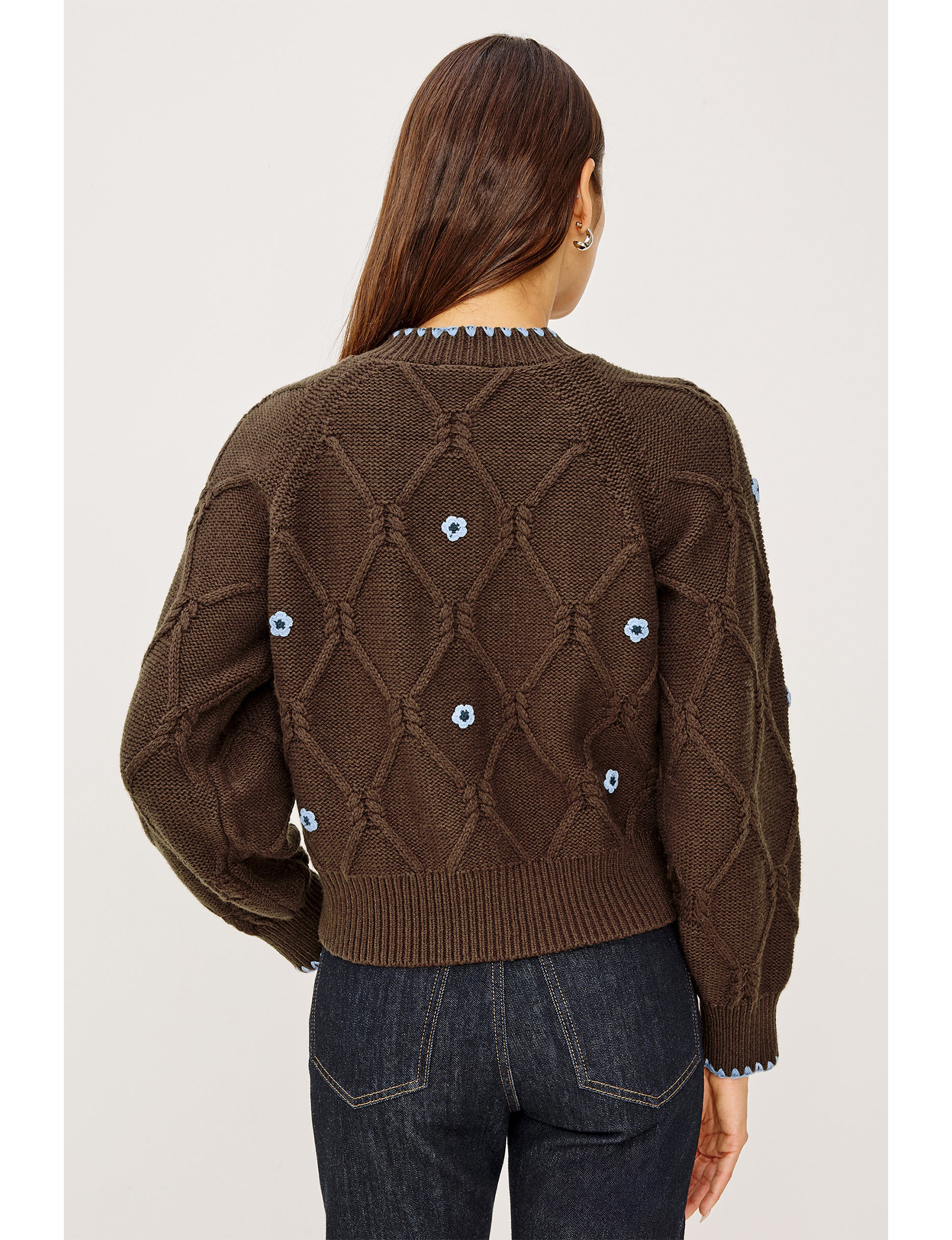 Laurie Cardigan, Walnut Daisy