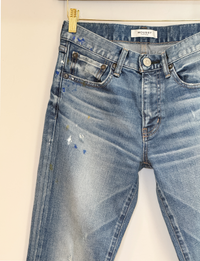 Moussy Painted Skinny Jean, Light Wash