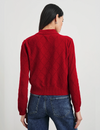 Simone Velvet Sweater, Red