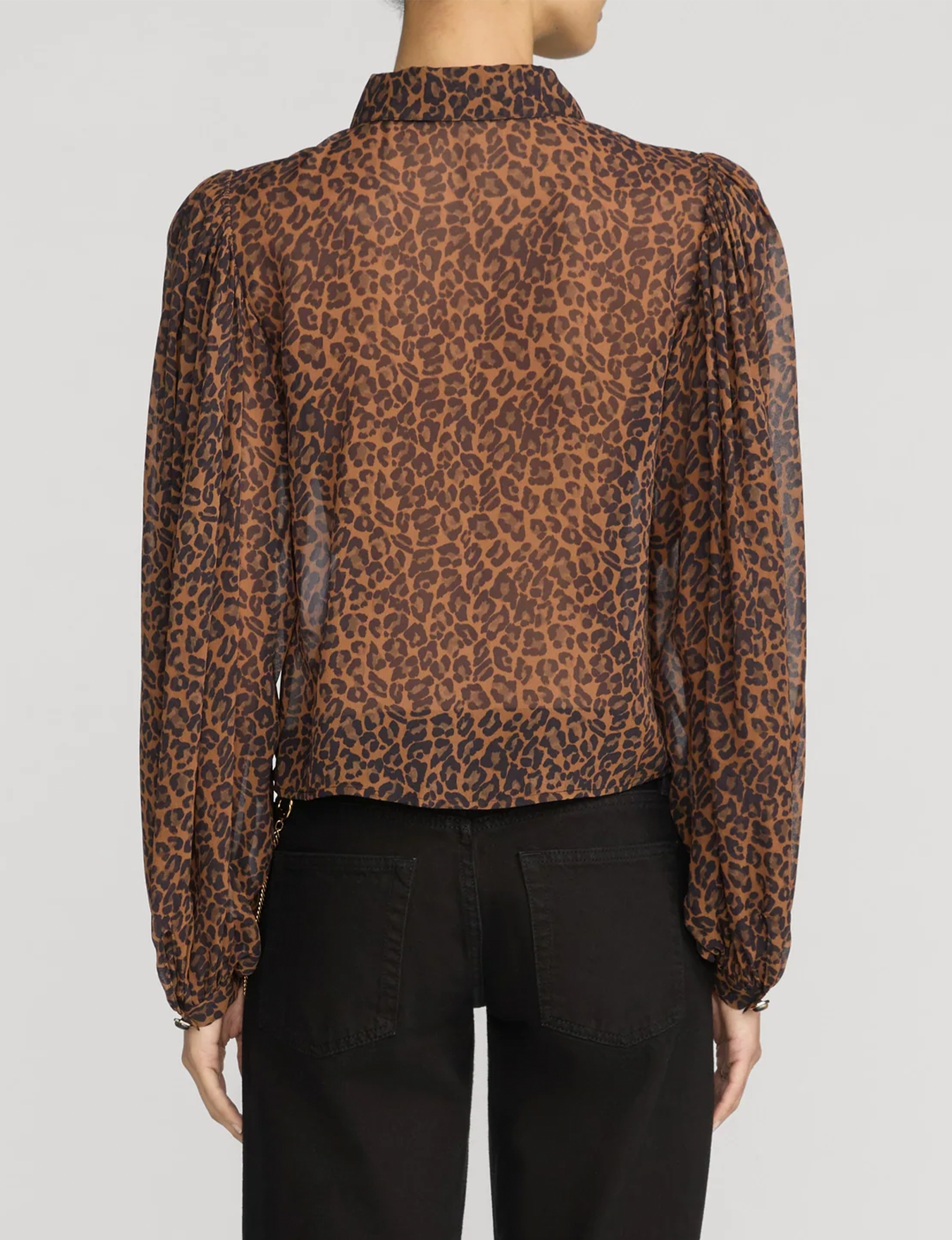 Silk Prairie Shirt, Leopard