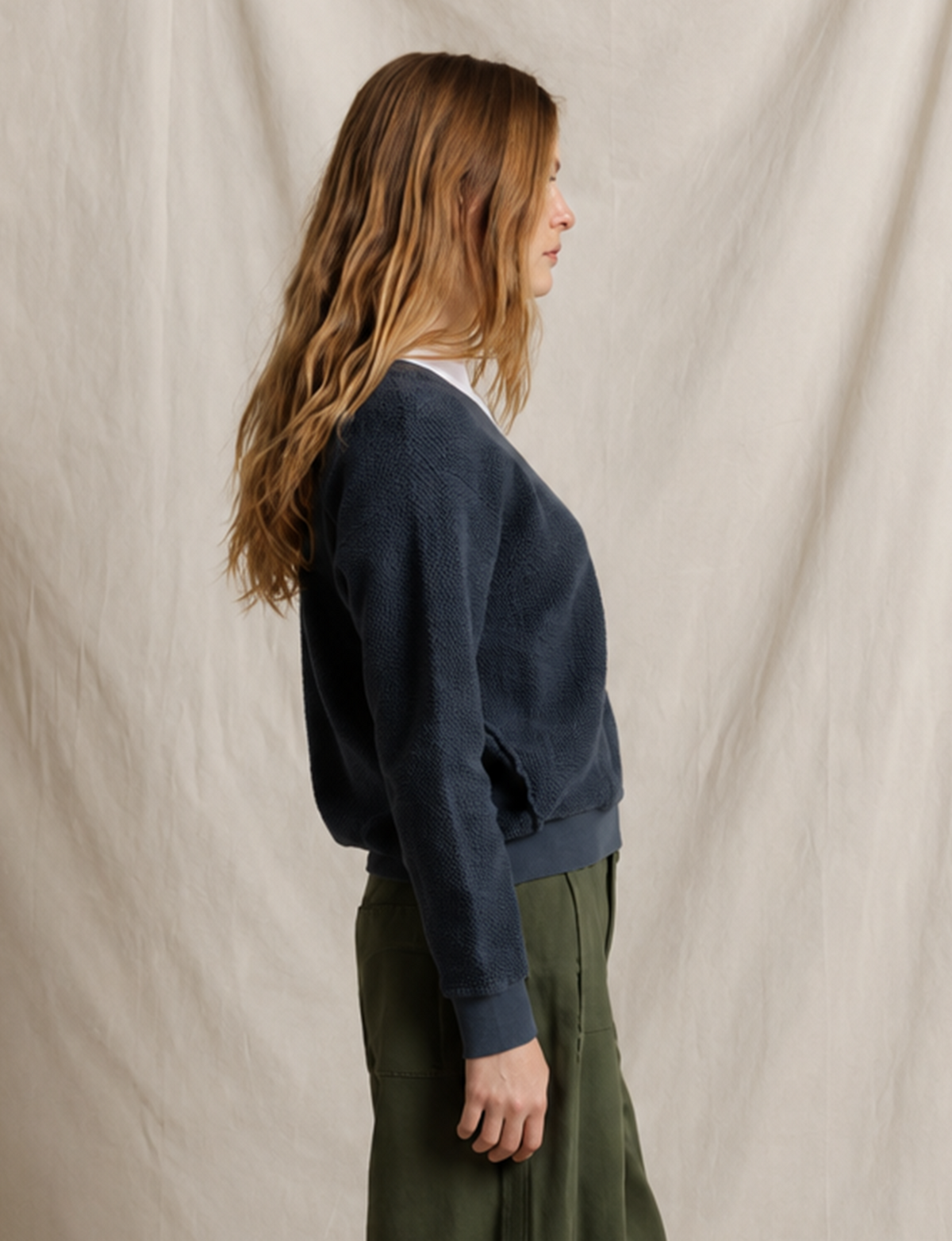 Zuri Reverse Fleece Sweatshirt, Turbulence