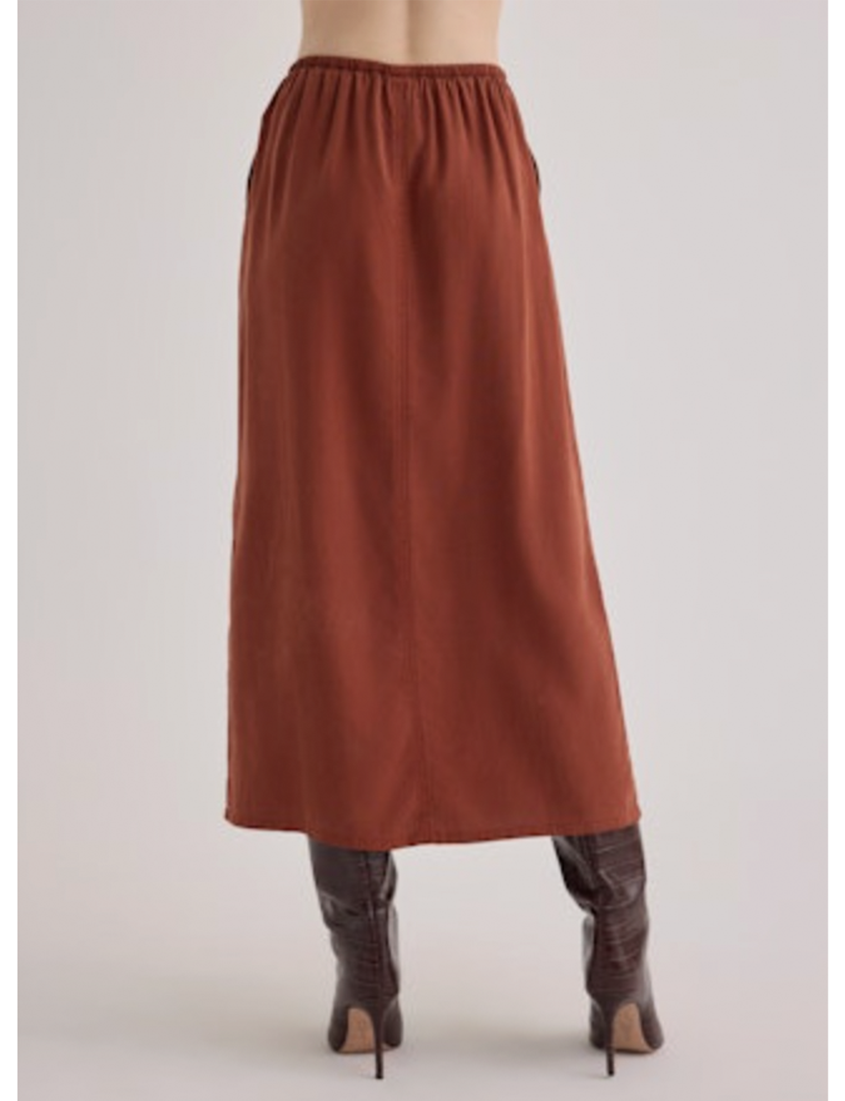Back Slit Skirt, Autumn Amber