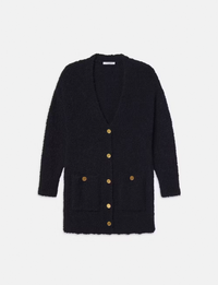 Boyfriend Bouchle Cardi, Navy