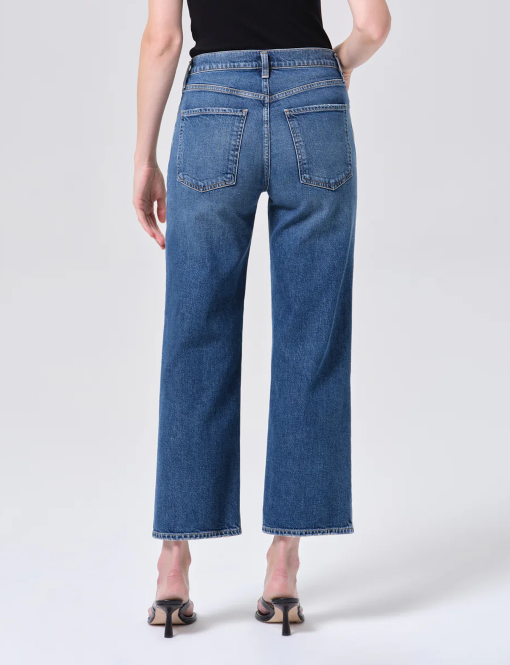 Harper Mid Rise Straight Leg Crop, River